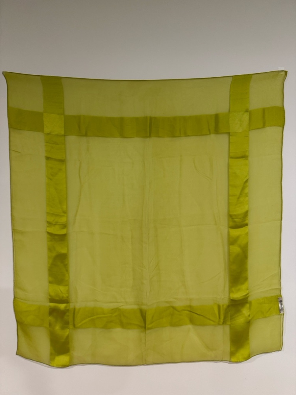 Rare vintage Christian Dior silk scarf in chartreuse